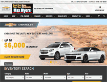 Tablet Screenshot of maxmyersmotors.com